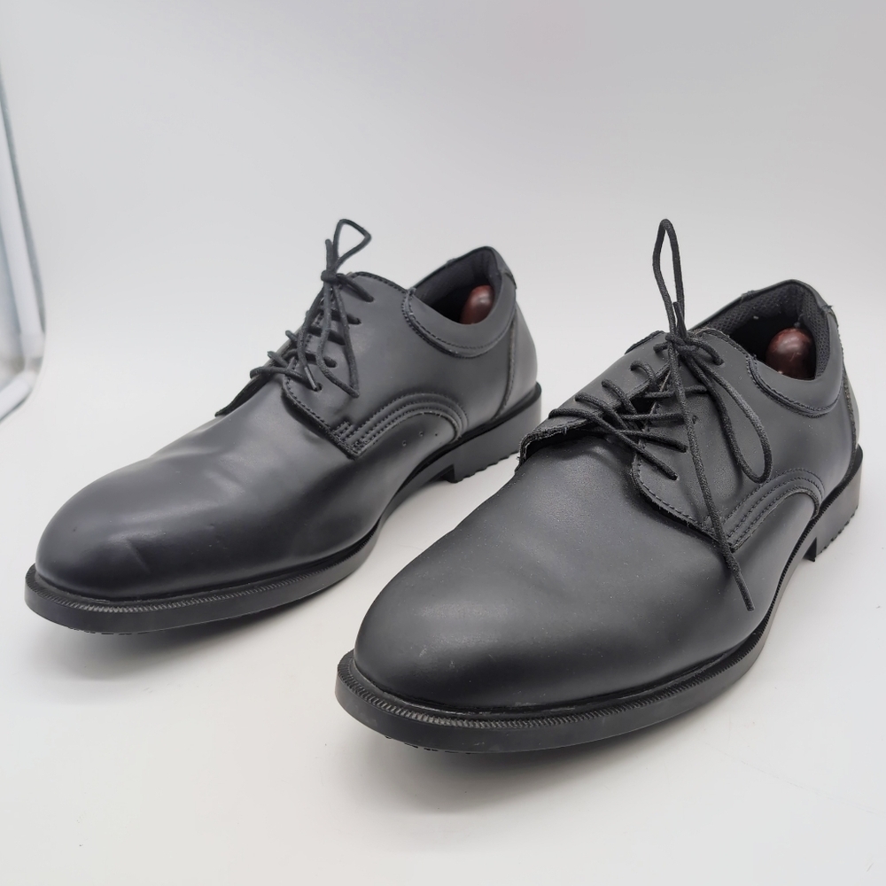 Shoes For Crews Sz 14 W 6006W Black Leather Men's Work Shoes